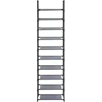 Songmics - Schoenenrek - Schoenenrek met 10 Lagen - Smal Ontwerp - Metalen Frame - Planken van Vliesstof
