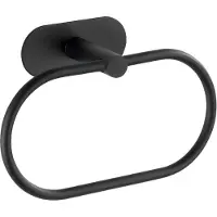Wenko Orea turbo-loc handdoekring RVS zwart mat