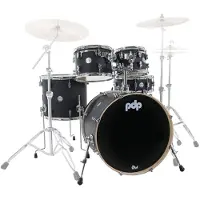PDP Concept Maple 5-Piece Satin Black shellset incl. snaredrum