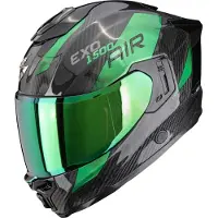 Scorpion EXO-1500 Carbon Air Platted, integraalhelm ,zwart/groen ,L