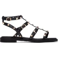 Xti Dames Sandalen 145149 zwart (38), Plat, Gesp, Casual, Sportief 14514901-NEGRO