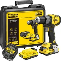 Stanley FATMAX V20 18V Brushless Schroefboormachine met 2 x 2.0Ah accu en lader - in koffer SFMCD725D2K-QW