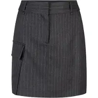 Aaiko Dames Rokken Pascale Pinstripe Vis 548 - Zwart - Maat L