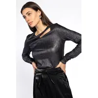 Aaiko Dames Tops & T-shirts Millie Pes 144 - Metallic - Maat XL