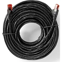 Nedis Netwerkkabel CAT6 | RJ45 mannelijk | RJ45 mannelijk | U/UTP | 30,0 m | Buitengebruik | Rond | PE | Zwart | Markering