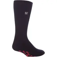 Heat Holder - Thermische pantoffelsokken voor heren - Zwart Rood