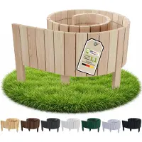 Pemicont borderrand hout - 30 cm hoog - 200 cm - onbehandeld - rechte bovenkant - tuinafscheiding - grenen