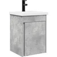 vidaXL Badkamermeubel met kraan Betongrijs 42 x 40 x 74,5 cm