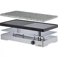 Küchenprofi Raclette met aluminium grillplaat +, Gourmetstel, Zilver