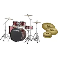Yamaha RYDEEN 22 BURGUNDY GLITTER + HW680W + PAISTE 101