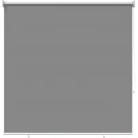 vidaXL Buitenrolgordijn UV-bescherming Lichtgrijs 100 x 230 cm (B x H)