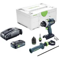 Festool TDC 18/4-Basic accuboormachine 18 V 75 Nm borstelloos + 1x accu 4,0 Ah + snellader + Systainer