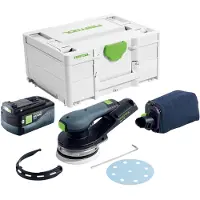 Festool ETSC 2 125-Basic accu excenterschuurmachine 18 V 125 mm borstelloos + 1x accu 5.0 Ah + systainer - zonder oplader