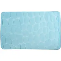 MSV Badmat met Antislip Onderzijde – Zachte Absorberend Badkamer Mat voor Douche en Bad – Badmatten met Kiezelsteendesign