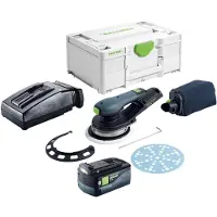 Festool ETSC 2 150-Basic accu excenterschuurmachine 18 V 150 mm borstelloos + 1x accu 5.0 Ah + lader + systainer