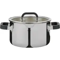 Spring Groentepotten, Pan + steelpan, Zilver, Zwart