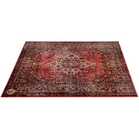 Drum N Base VP185-ORD - VINTAGE PERSIAN STAGE / DRUM MAT 1.85 X 1.60M ANTI-SLIP - ORIGINAL RED