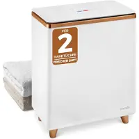 SereneLife Handdoek verwarmer - Elektrische Emmer Towel Warmer voor Spa en Badkamer - Past 2 grote Badhanddoeken, Automatische Uitschakelfunctie - Roségoud