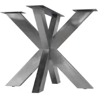 CLP Tafelpoten Duncan, stervormig, van roestvrij staal. Afmetingen: 85x85x71 cm. Afmetingen: 85x85x71 cm