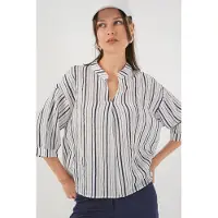 Bigdart Gestreepte V-hals Blouse