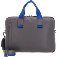 Leonhard heyden Leren business tas laptoptas met laptopvak Tokio Aktenmappe 1 Fach 8200 Grau grijs