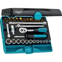 Hazet Dopsleutelset | 854 | 30-delig |1/4 inch | sleutelwijdtes 4-14 mm | aantal tanden 20 | 6-Kant - 4000820539
