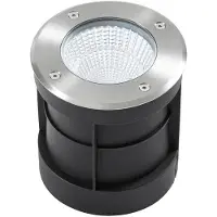 Arcchio LED-inbouwspot voor vloeren Thentos, Ø 12 cm, 60°, nikkel, IP67 Thentos, alu / grijs / zink, Roestvrij staal, Grondspots
