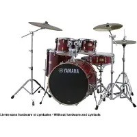 Yamaha JSBP2F5CR Stage Custom Birch shellset Cranberry Red
