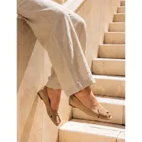 Billi bi Dames Ballerina's A9410 - Camel - Maat 38