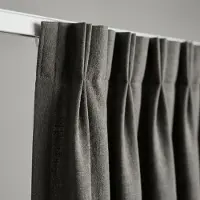 Fresh & Co Gordijnen met Linnen Look - Haken - Antraciet 300 x 250