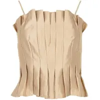 Freebird Dames Tops & T-shirts F-wv-shiny-twill-26-1 - Beige - Maat XL