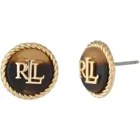 Ralph Lauren Oorbellen sand / donkerbruin / goud