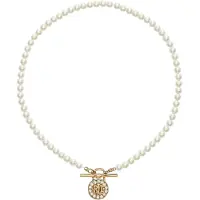 Ralph Lauren Ketting goud / zilver / parelwit