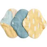 Imse Vimse wasbare inlegkruisjes - 3 stuks - zero waste - biologisch katoen - Blue Sprinkle - Geel denim mix