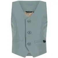 Le Chic Garcon gilet zachtgroen Jongens Polyester V-hals Effen - maat 116