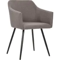 vidaXL Eetkamerstoelen 6 st stof taupe