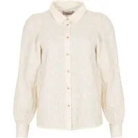 Freebird Dames Blouses Wv-flower-tape-sequins-26-1 - Ecru - Maat M