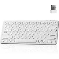 Keychron B3 Pro Draadloos Toetsenbord - Kantoor - 2.4 GHz/Bluetooth-verbinding, QWERTY US-indeling, 75%, Ivoorwit
