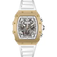 Invicta Racing 69701 Herenhorloge - Quartz Uurwerk - Acryl met Zilveren Wijzerplaat - 43 mm