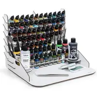 Vallejo Modelbouwdecoratie - 26012 Paint display + Work station - Vertical Storage - 40x30cm Verfrek