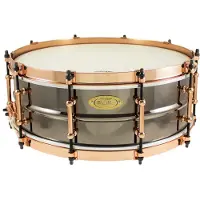 WorldMax BK-5014SFXG - BLACK DAWG AZTEC GOLD VINTAGE 14" X 5" SNARE DRUM - BRASS SHELL
