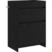 vidaXL Badkamer Onder Het Wastafel Kast Zwart eiken 56 x 37,5 x 81 cm
