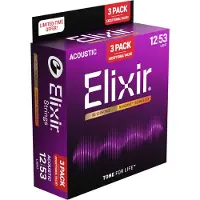 Elixir 16565 Nanoweb Acoustic Bronze 12-53 - 3 Pack - Akoestische gitaarsnaren