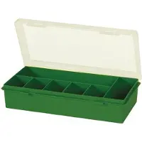 Tayg - Opbergkoffer - 250 X 140 X 54 Mm - 7 Sorteervakken - Groen