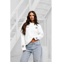 24 uomo Symbol Longsleeve Shirt Heren Off-White/Zwart | Maat: S