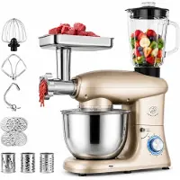 ROYAL SWISS Keukenmachine – Keukenrobot 1400W – 6Liter – RVS Mengkom – 6 Snelheden met Pulse – Keukenmixer