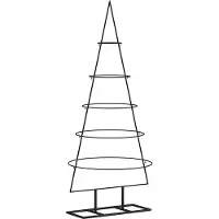 vidaXL Kerstdecoratie kerstboom 125 cm metaal zwart