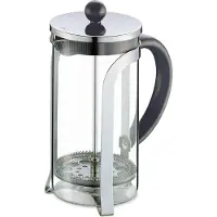 Cilio Thee- en koffiezetapparaat 1 ltr. h 22 cm, Koffiezetapparaat, Transparant, Zilver