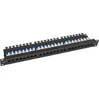 PROCABLE Patchpaneel | 19 inch | 1U (Cat5e U/UTP, 24-poorts, Horizontaal)