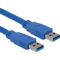 DeLOCK 82535 USB-kabel USB 3.2 Gen1 USB-A stekker, USB-A stekker 2.00 m Blauw Vergulde steekcontacten
